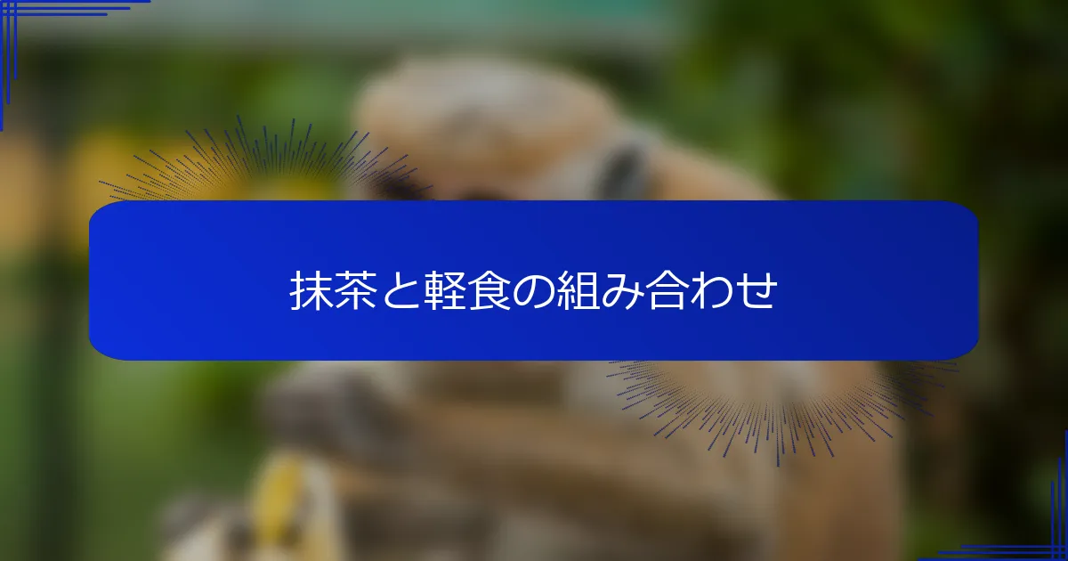 抹茶と軽食の組み合わせ